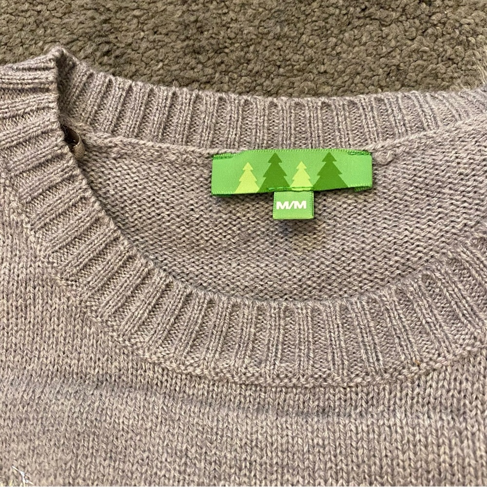 Cozy Gray Penguin Sweater - Picture 3 of 5